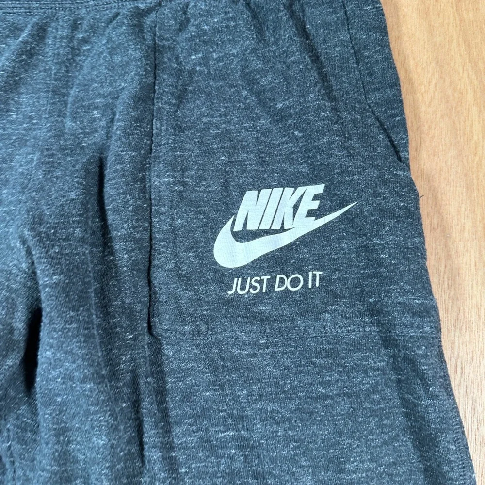 Nike Joggers Women Medium Black Heather Just Do It Gym Sweatpants
